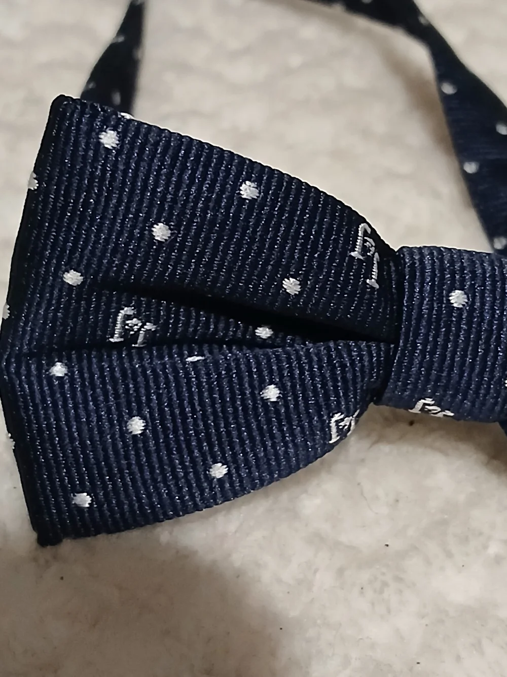Janie And Jack Navy Polka Dot Pre-Tied Bow Tie